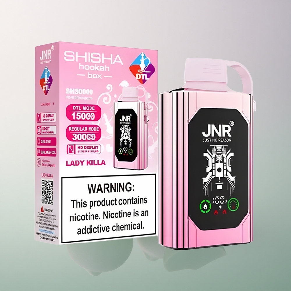 JNR Shisha Hookah Box 20500 Lady Killa HD Display 25ml Dual Mesh 1000mAh