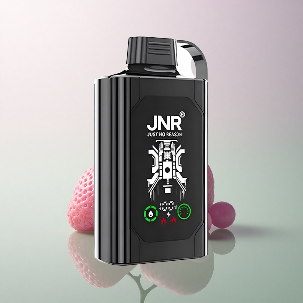 JNR Shisha Hookah Box 20500 Strawberry Grape HD Display 25ml Dual Mesh Coil