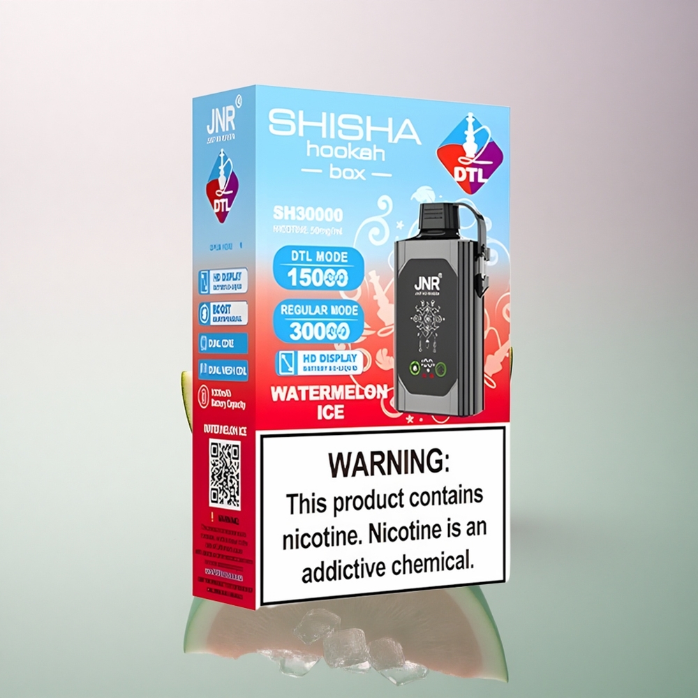 JNR Shisha Hookah Box 20500 Watermelon Ice 1000mAh Dual Mesh 25ml