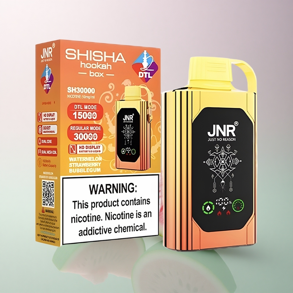 JNR Shisha Hookah Box 20500 Watermelon Strawberry Bubblegum 25ml Dual Mesh 1000mAh