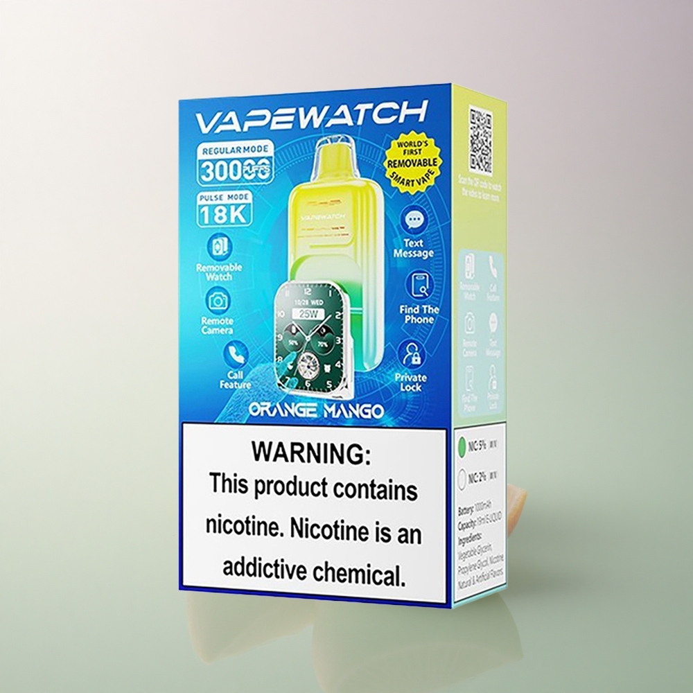 JNR VapeWatch 30000 Orange Mango Dual Mesh 5% Nicotine 1000mAh