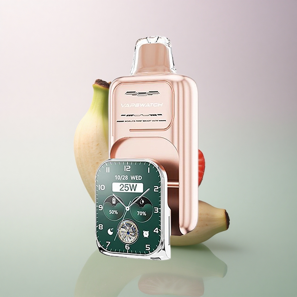 JNR VapeWatch 30000 Strawberry Banana Dual Mesh Coil 19mL 1000mAh