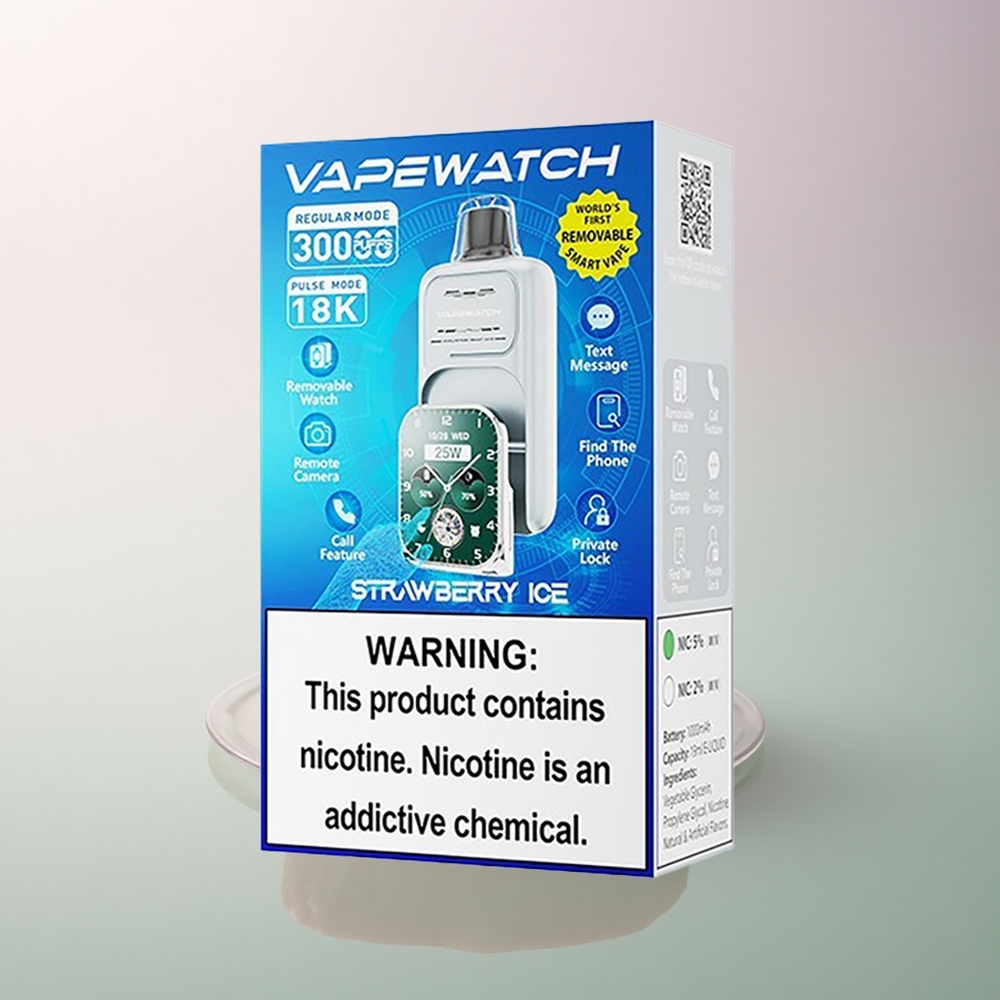 JNR VapeWatch 30000 Strawberry Ice Dual Mesh 1000mAh 19mL