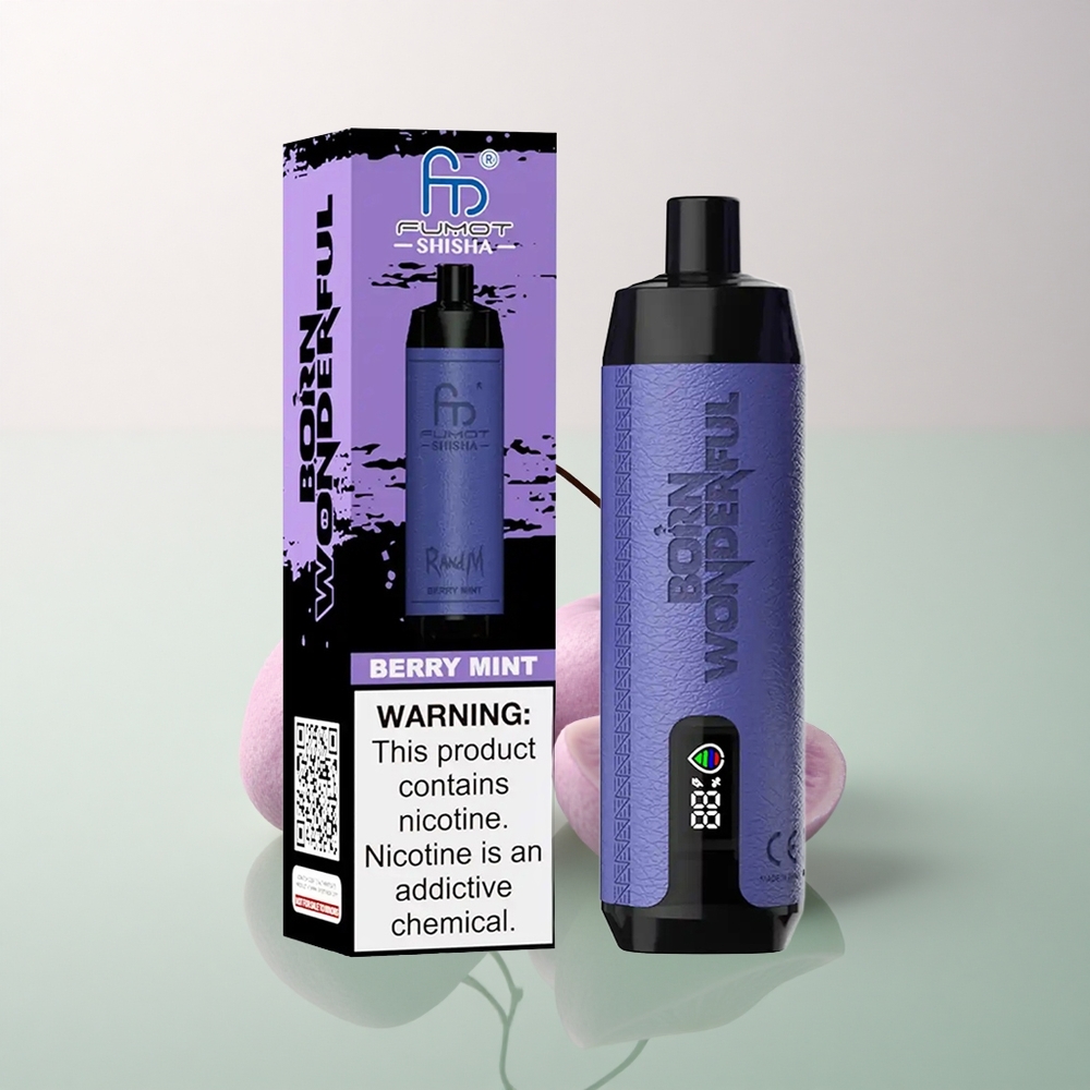 RandM Fumot Shisha 10000 Puffs Berry Mint 18ml 850mAh 0.5% Nicotine