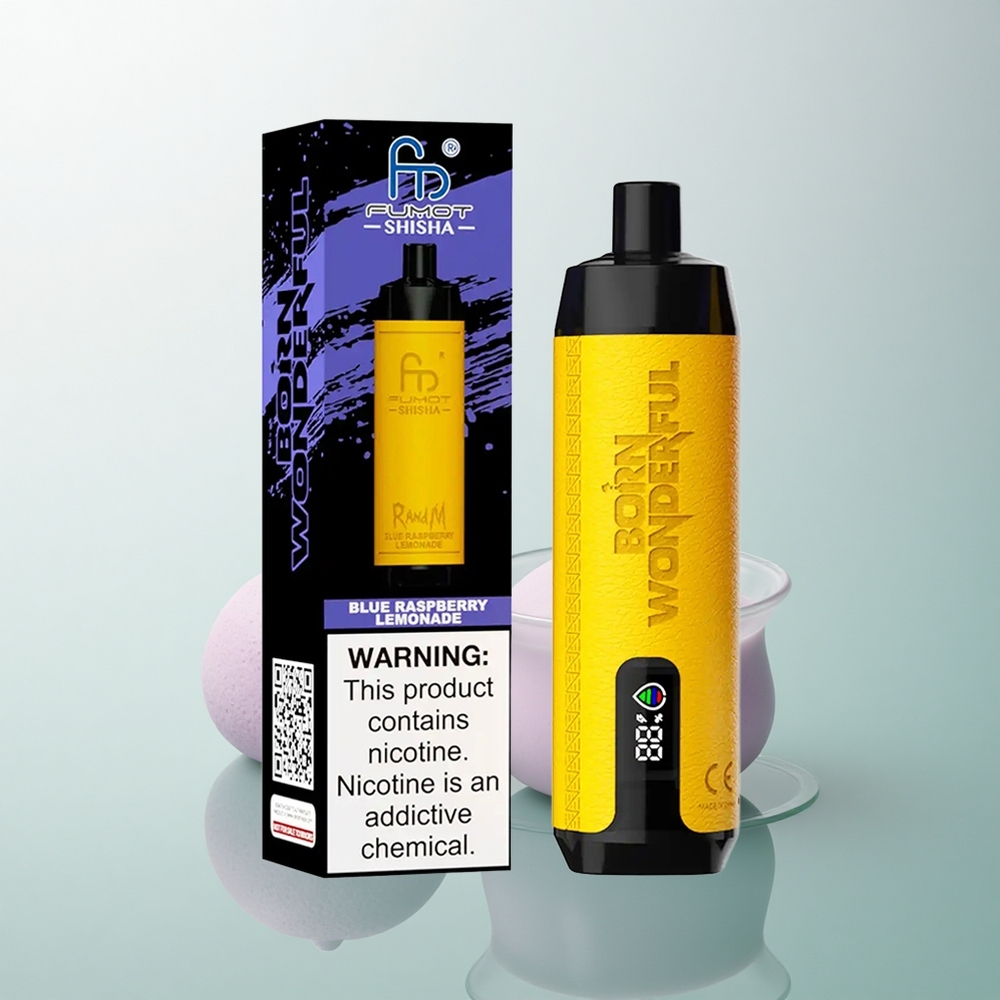 RandM Fumot Shisha 10000 Puffs Blue Raspberry Lemonade 18ml 0.5% Nicotine