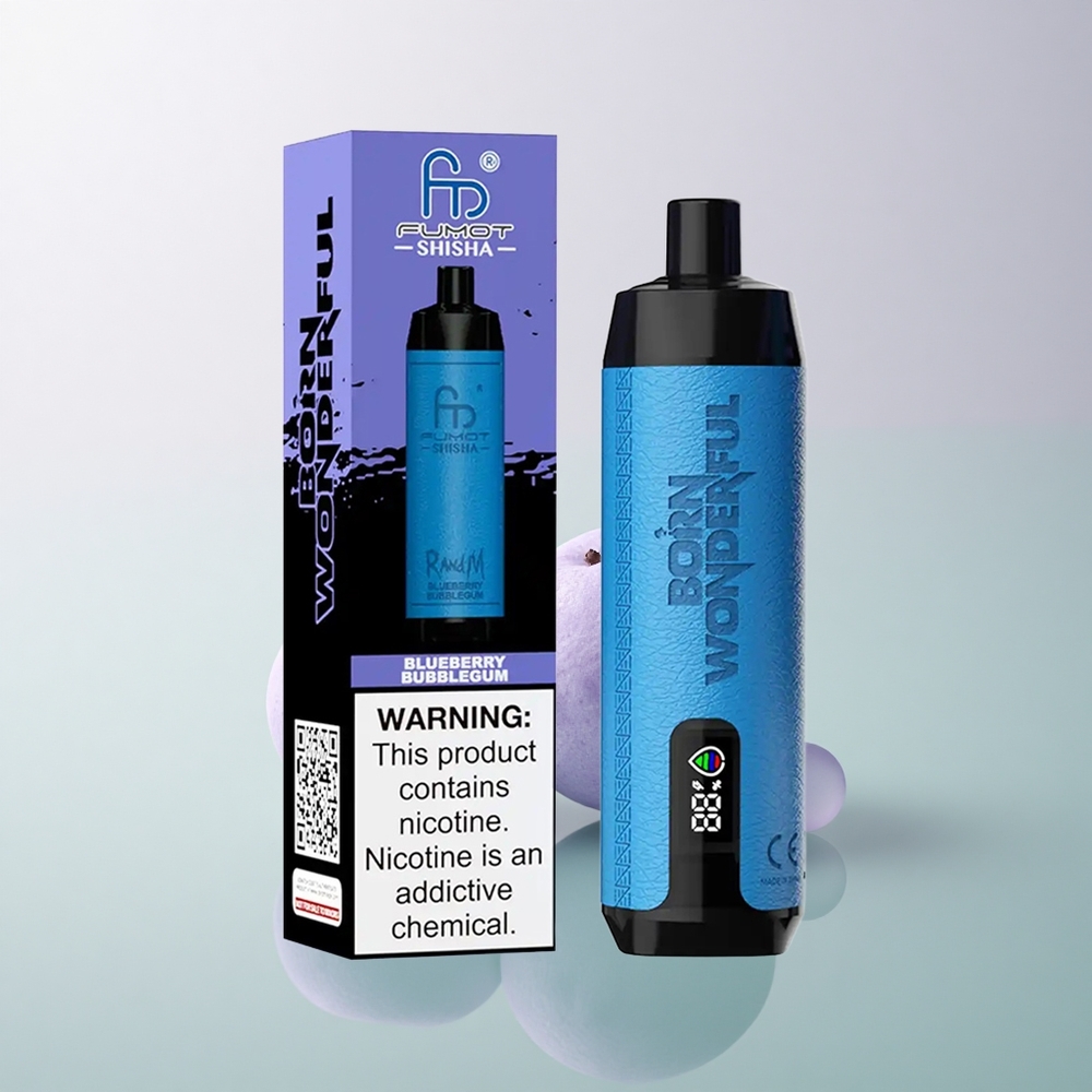 RandM Fumot Shisha 10000 Puffs Blueberry Bubblegum 18ml 850mAh 0.5% Nicotine