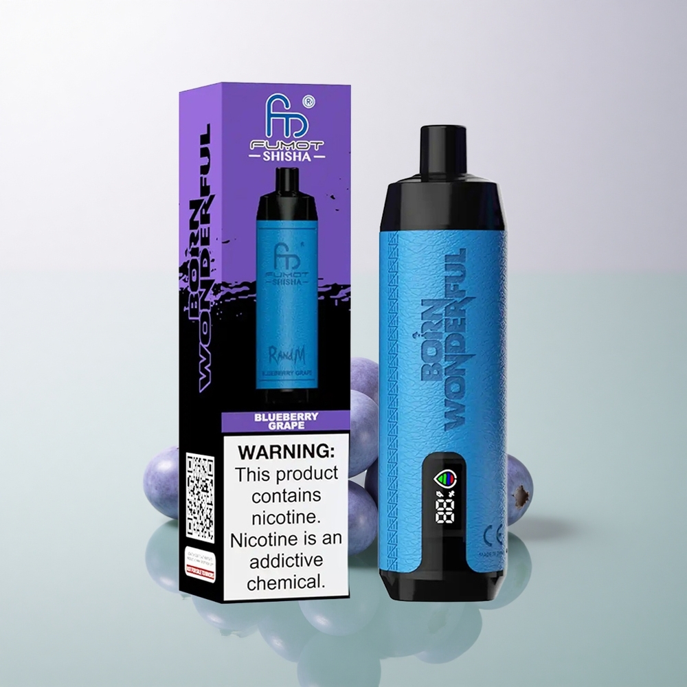 RandM Fumot Shisha 10000 Puffs Blueberry Grape 18ml 850mAh 0.5% Nicotine