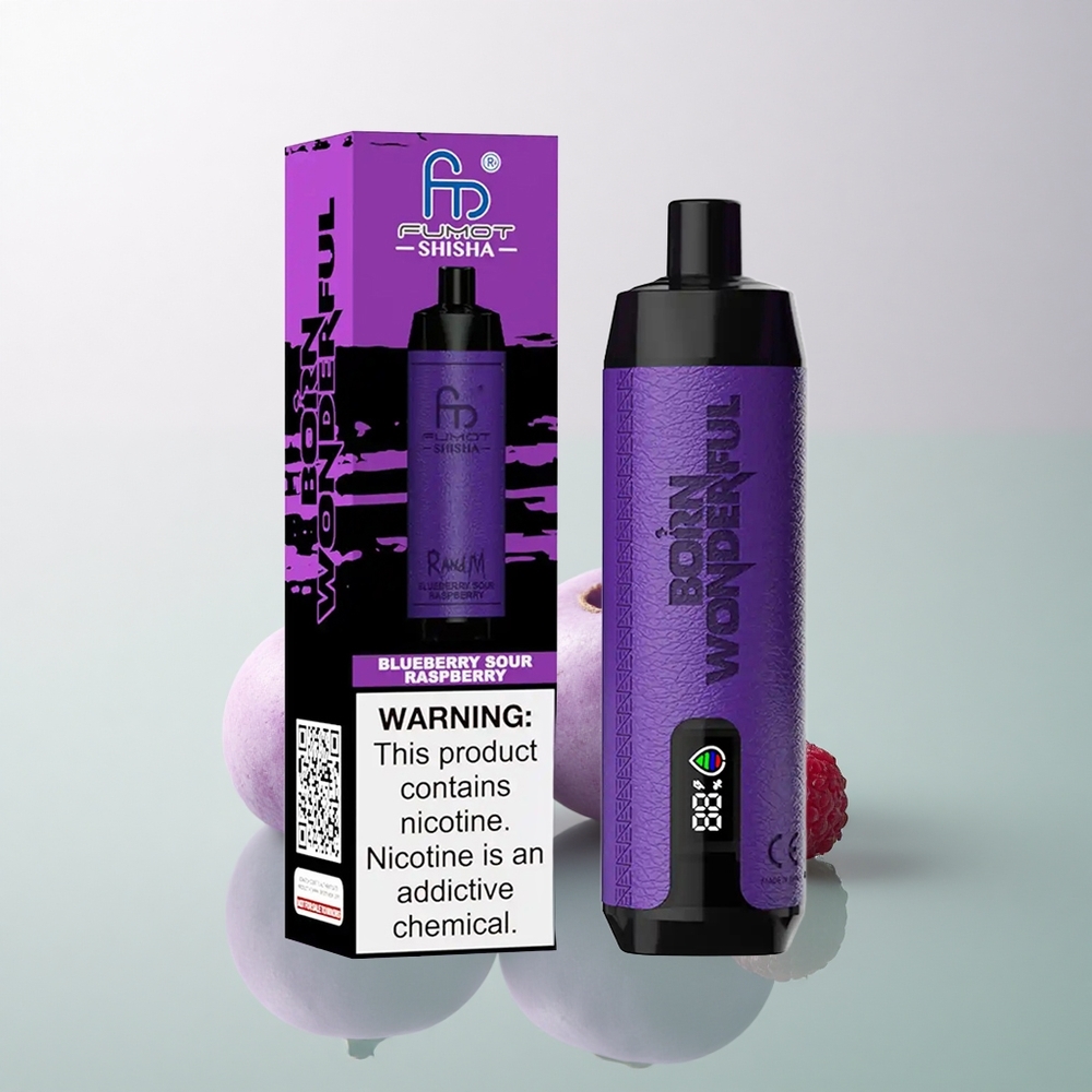 RandM Fumot Shisha 10000 Puffs Blueberry Sour Raspberry 18ml 0.5% Nicotine 850mAh