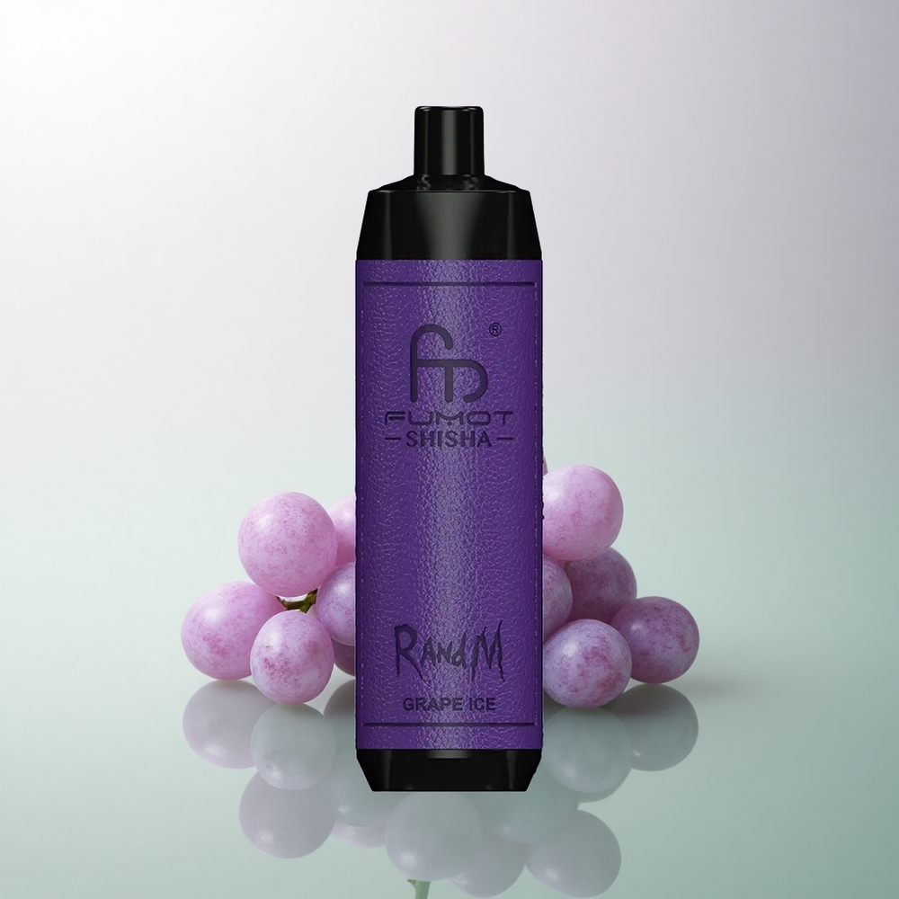 RandM Fumot Shisha 10000 Puffs Grape Ice 18ml 0.5% Nicotine 850mAh