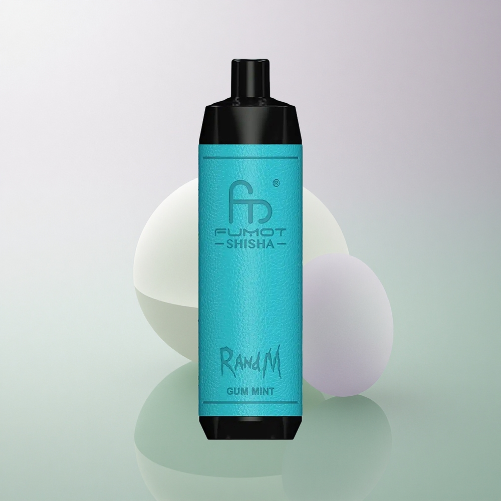 RandM Fumot Shisha 10000 Puffs Gum Mint 18ml 0.5% Nicotine 850mAh