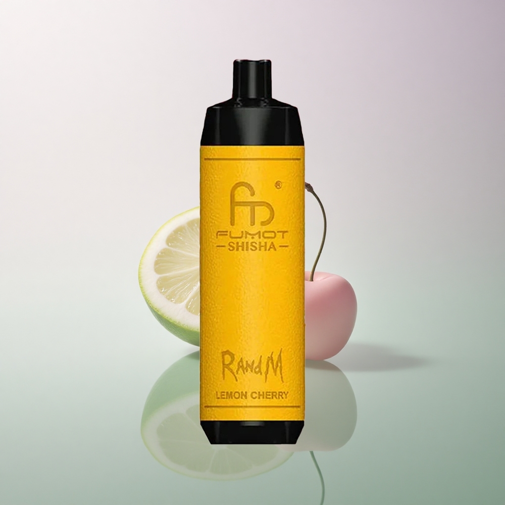 RandM Fumot Shisha 10000 Puffs Lemon Cherry 18ml 0.5% Nicotine 850mAh