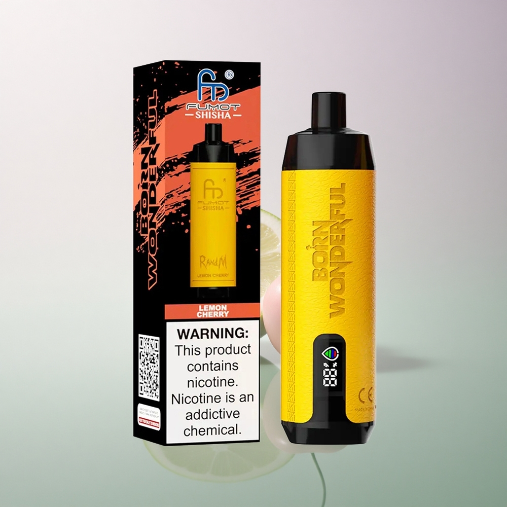 RandM Fumot Shisha 10000 Puffs Lemon Cherry 18ml 0.5% Nicotine 850mAh