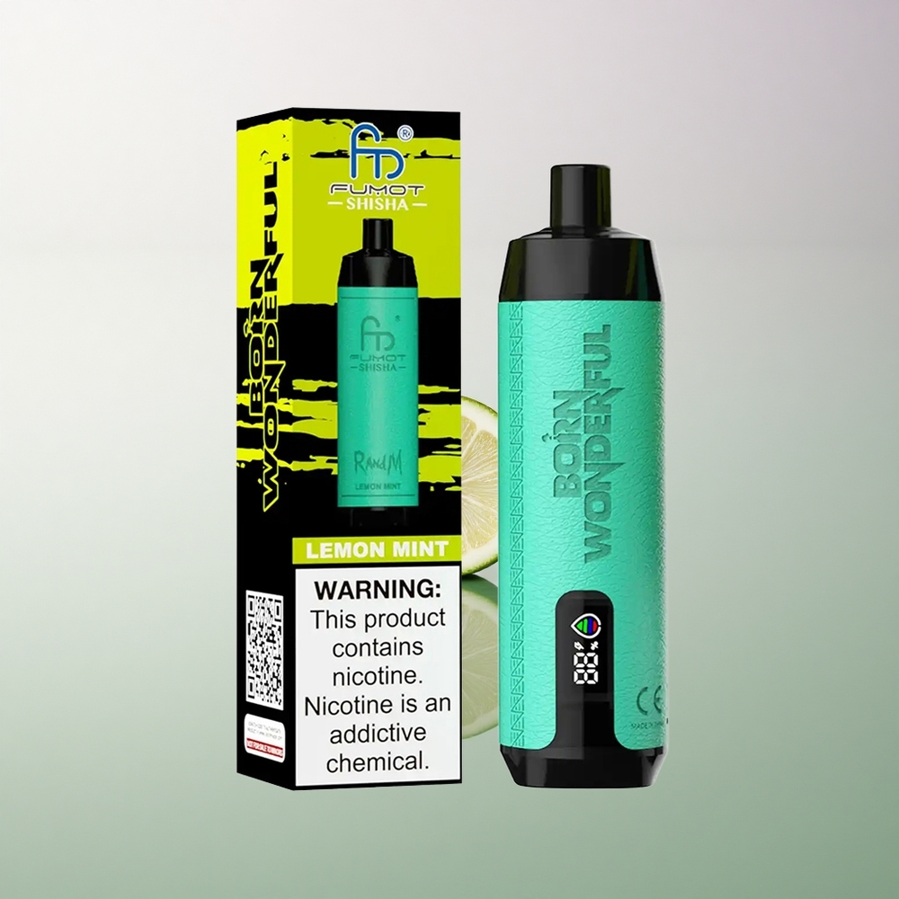 RandM Fumot Shisha 10000 Puffs Lemon Mint 18ml 850mAh 0.5% Nicotine