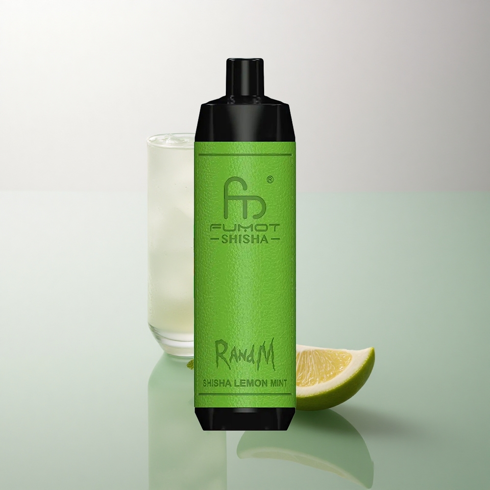 RandM Fumot Shisha 10000 Puffs Lemon Mint Mesh 0.6ohm 850mAh 0.5% Nicotine