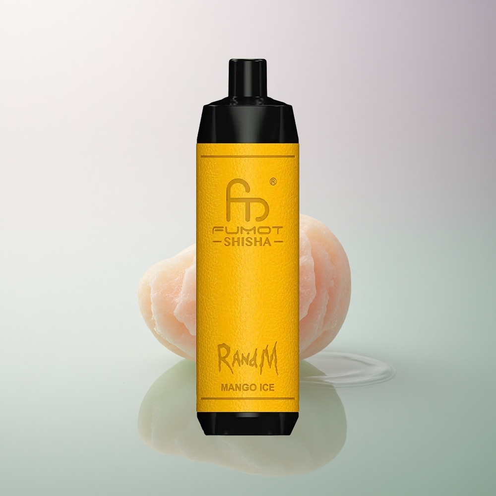 RandM Fumot Shisha 10000 Puffs Mango Ice LED 18ml Nicotine 0.5%