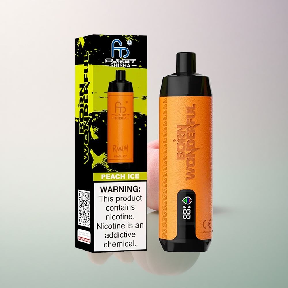 RandM Fumot Shisha 10000 Puffs Peach Ice 18ml 850mAh 0.5% Nicotine