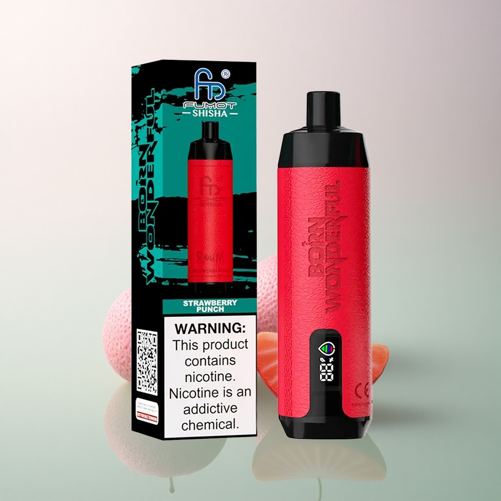 RandM Fumot Shisha 10000 Puffs Strawberry Punch 18ml 850mAh 0.5% Nicotine