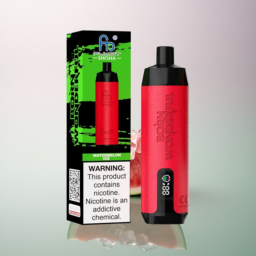 RandM Fumot Shisha 10000 Puffs Watermelon Ice 0.5% Nicotine 850mAh 18ml