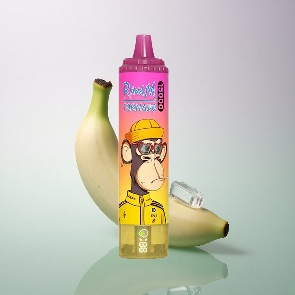 RandM Fumot Tornado 15000 Puffs Banana Ice 25ml 850mAh Mesh Coil