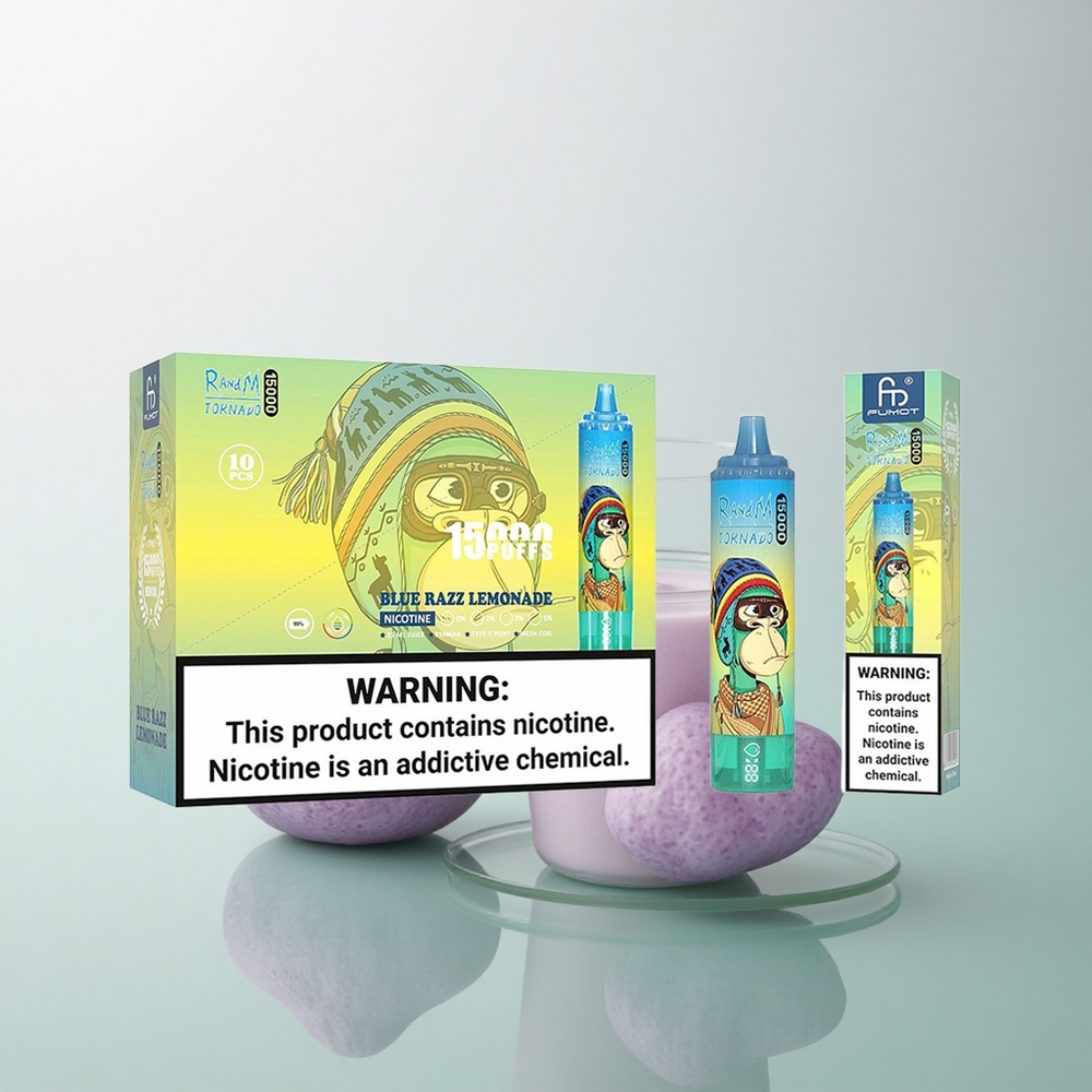 RandM Fumot Tornado 15000 Puffs Blue Razz Lemonade 25ml 5% Nicotine