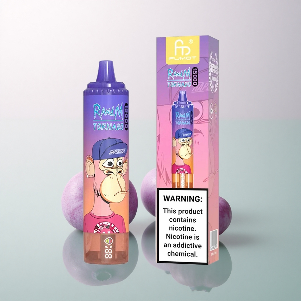 RandM Fumot Tornado 15000 Puffs Blueberry Cherry Cranberry 25ml 850mAh Mesh Coil