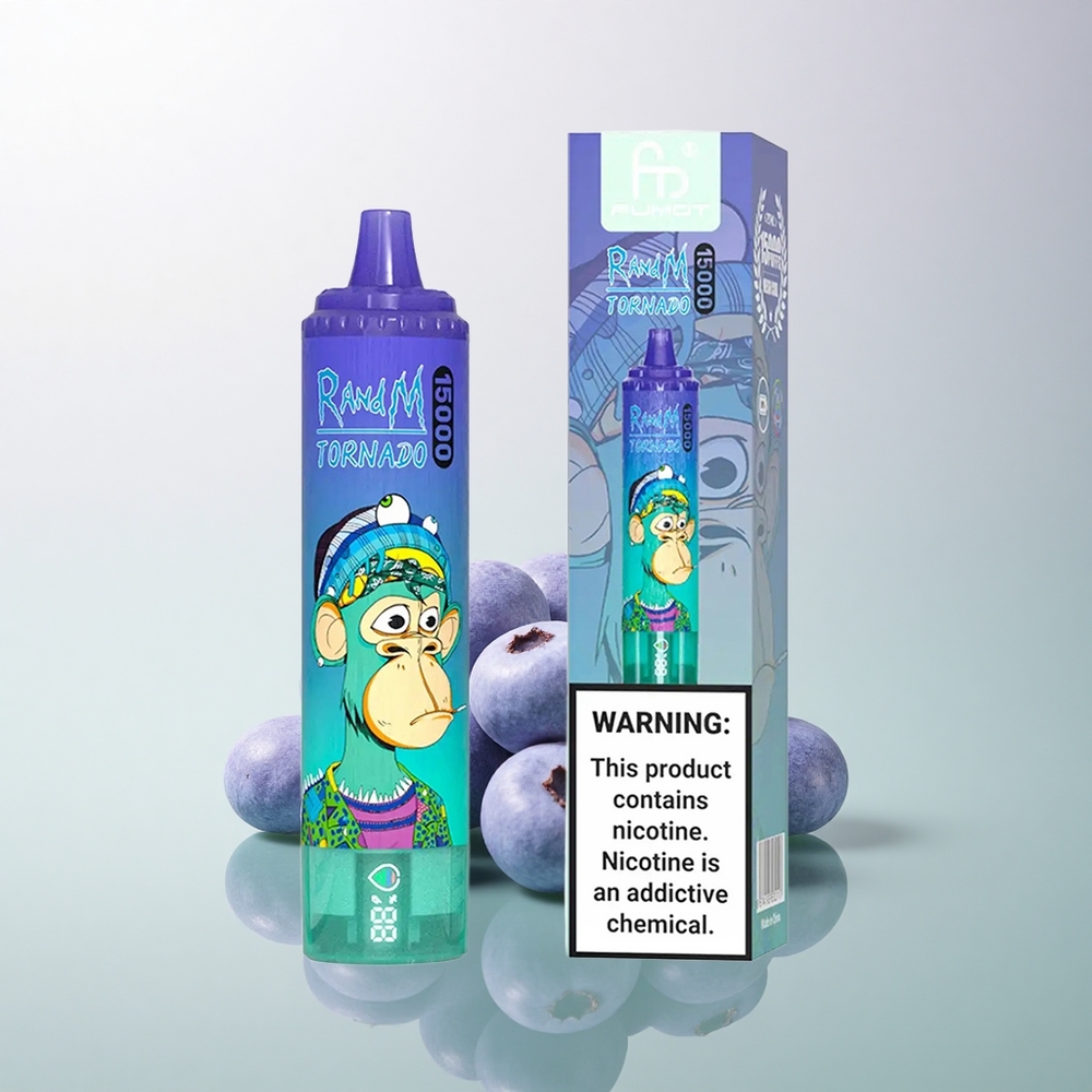 RandM Fumot Tornado 15000 Puffs Blueberry On Ice with 25ml Liquid and 850mAh Battery
