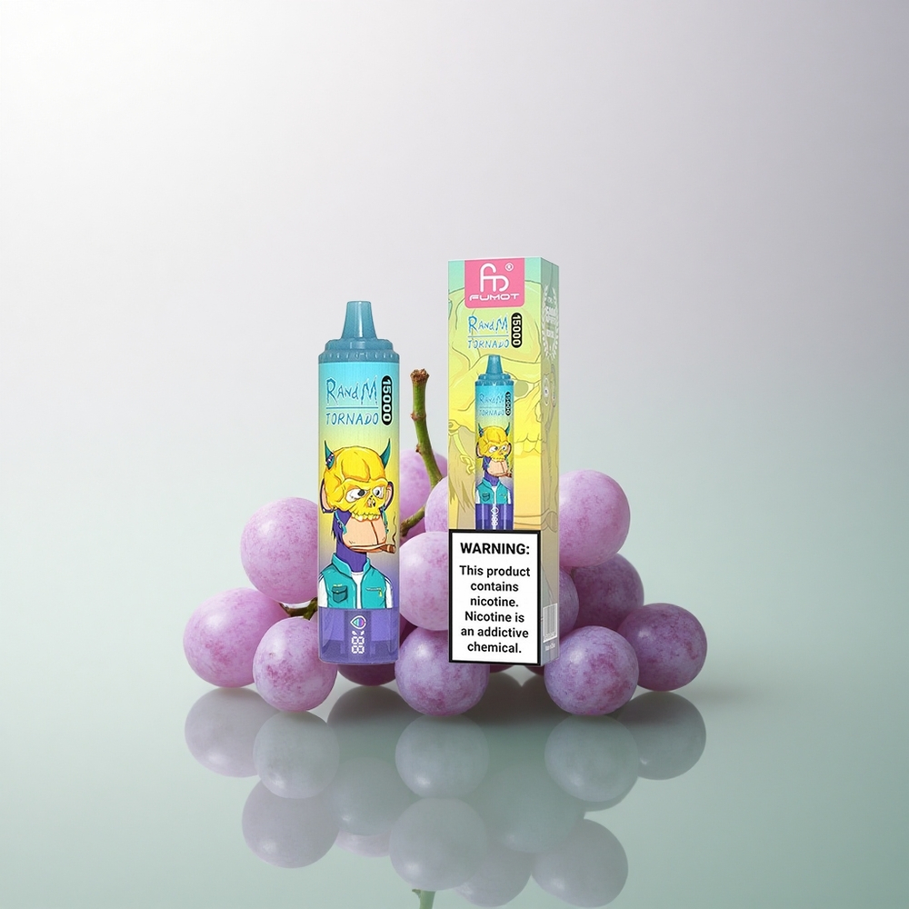 RandM Fumot Tornado 15000 Puffs Grape Ice 25ml 850mAh Mesh Coil
