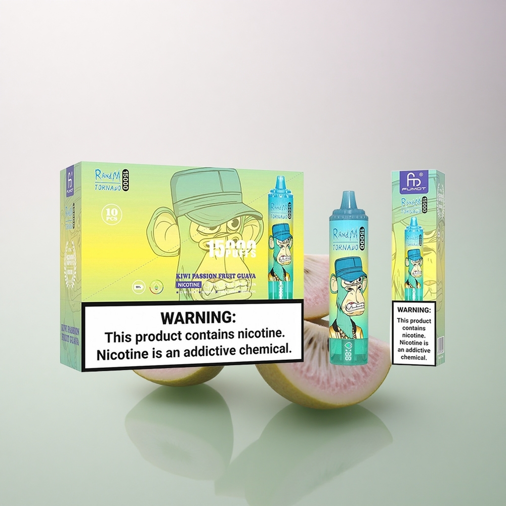 RandM Fumot Tornado 15000 Puffs Kiwi Passion Fruit Guava 25ml 850mAh Mesh Coil