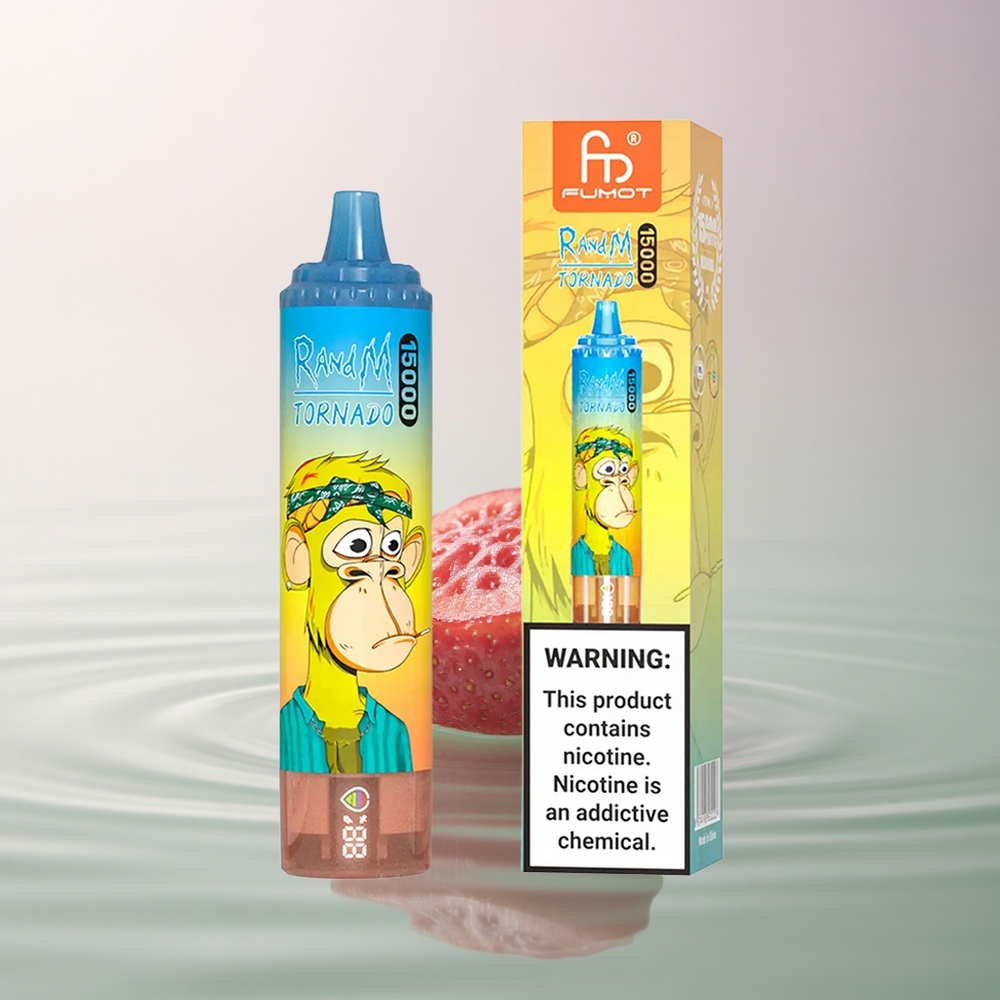 RandM Fumot Tornado 15000 Puffs Strawberry 25ml 850mAh Mesh