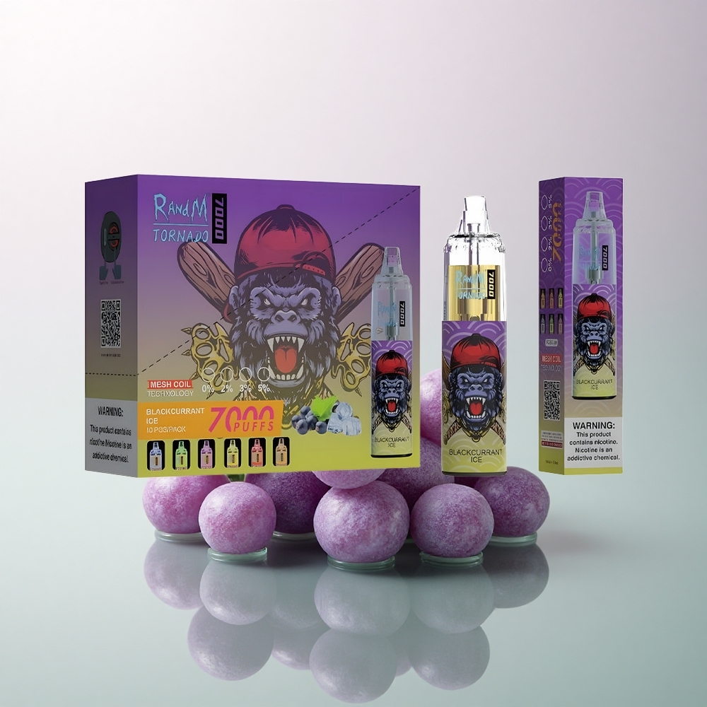 RandM Fumot Tornado 7000 Puffs Blackcurrant Ice Mesh 850mAh 5% Nicotine