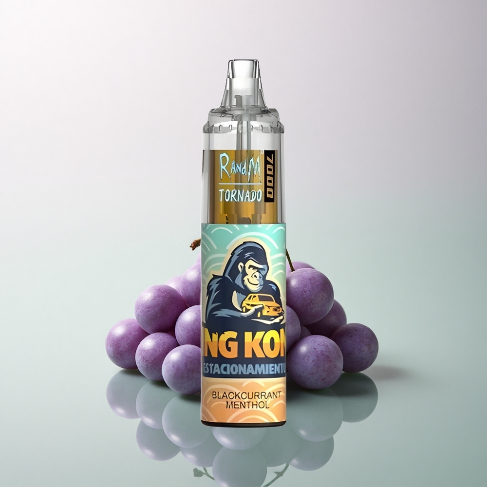 RandM Fumot Tornado 7000 Puffs Blackcurrant Menthol 850mAh Mesh Coil 5% Nicotine