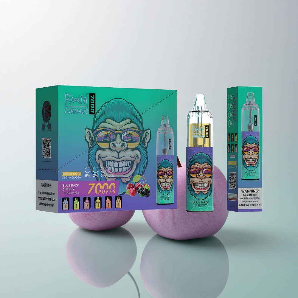 RandM Fumot Tornado 7000 Puffs Blue Razz Cherry 14ML 850mAh Mesh