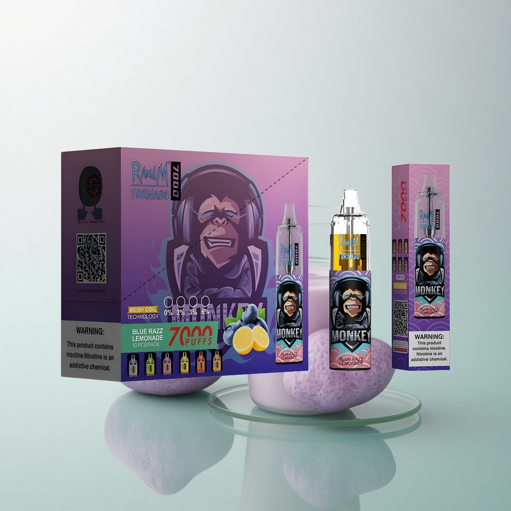 RandM Fumot Tornado 7000 Puffs Blue Razz Lemonade 14ML 850mAh Mesh