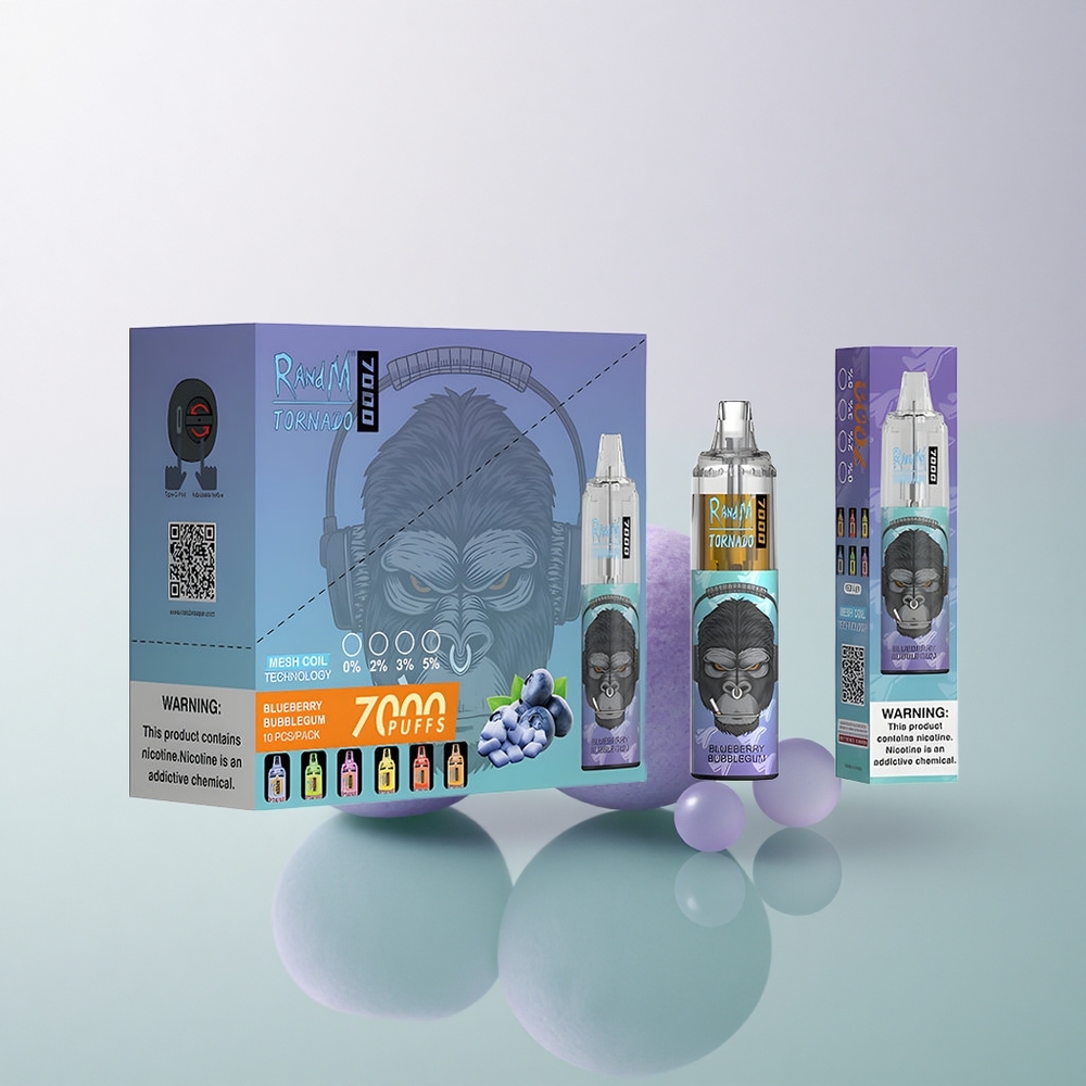 RandM Fumot Tornado 7000 Puffs Blueberry Bubblegum Mesh 850mAh 5% Nicotine