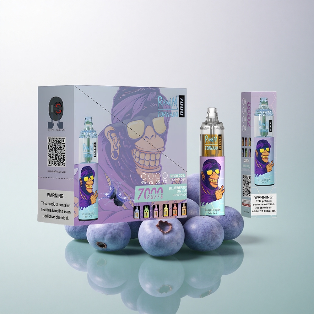 RandM Fumot Tornado 7000 Puffs Blueberry On Ice 14ML 850mAh Mesh