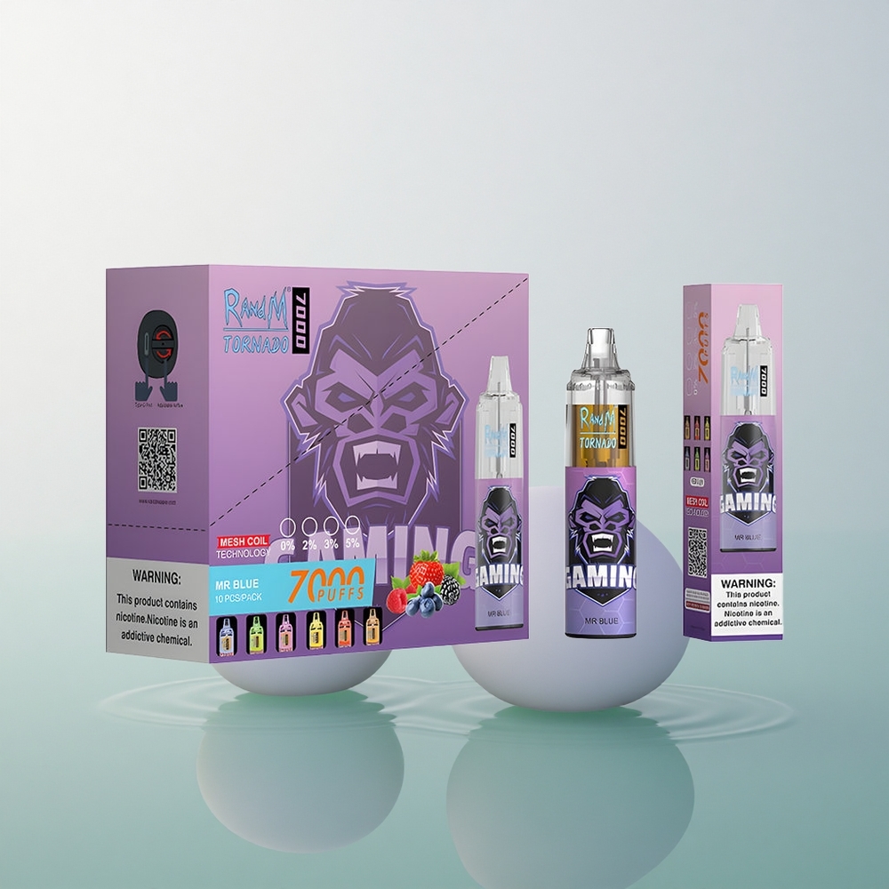 RandM Fumot Tornado 7000 Puffs Dr. Blue Mesh Coil 850mAh Adjustable Air