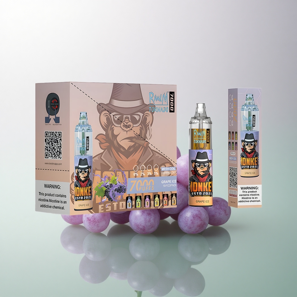 RandM Fumot Tornado 7000 Puffs Grape Ice Mesh Coil 5% Nicotine