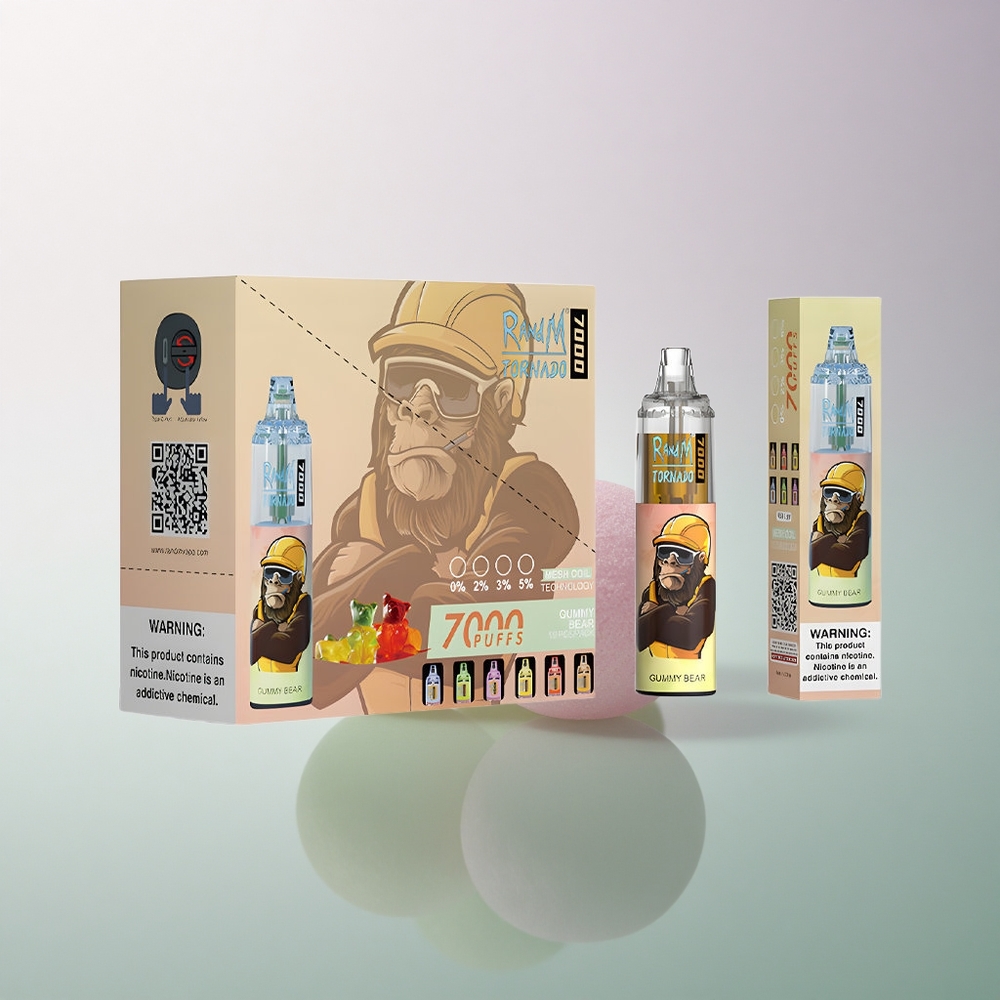 RandM Fumot Tornado 7000 Puffs Gummy Bear 14ML 850mAh Mesh Coil