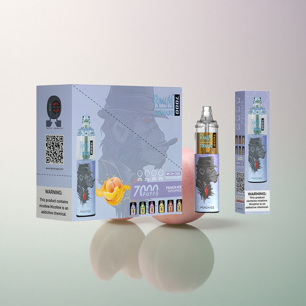 RandM Fumot Tornado 7000 Puffs Peach Ice 14ML Mesh 5% Nicotine