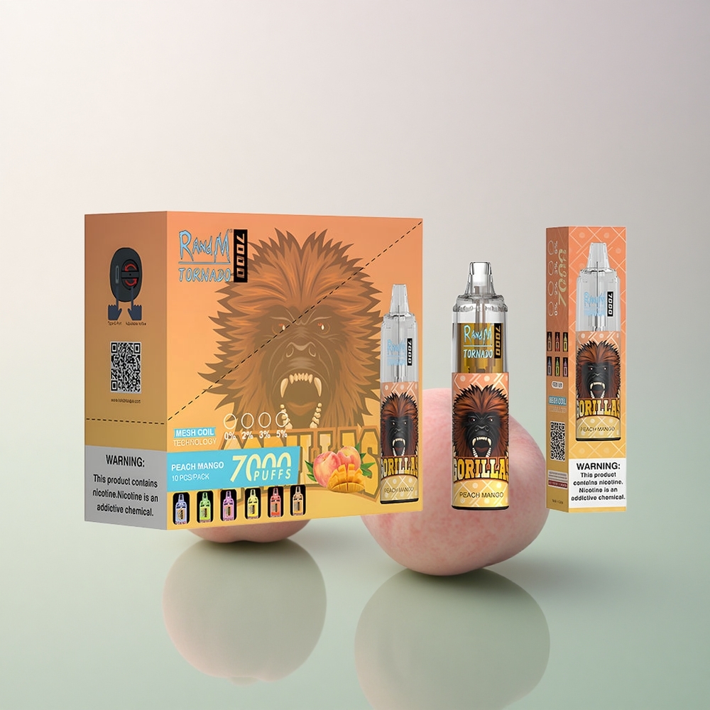 RandM Fumot Tornado 7000 Puffs Peach Mango Mesh 850mAh Adjustable Air