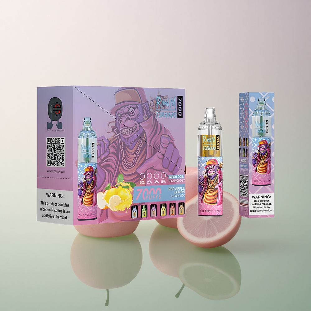 RandM Fumot Tornado 7000 Puffs Red Apple Lemon 14ML 850mAh Mesh