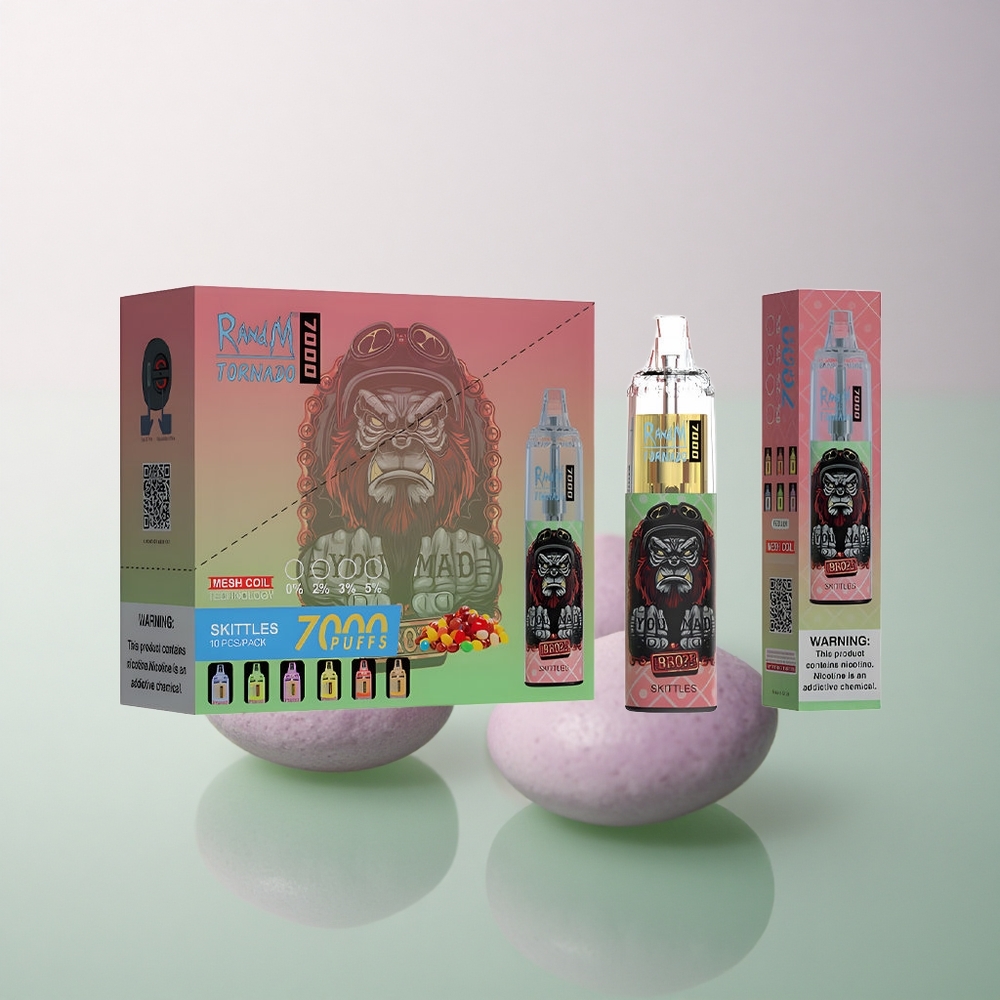 RandM Fumot Tornado 7000 Puffs Skittles Mesh Coil 850mAh Nicotine 5%