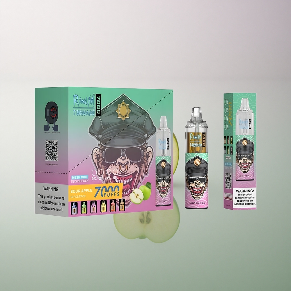 RandM Fumot Tornado 7000 Puffs Sour Apple Mesh Coil 850mAh