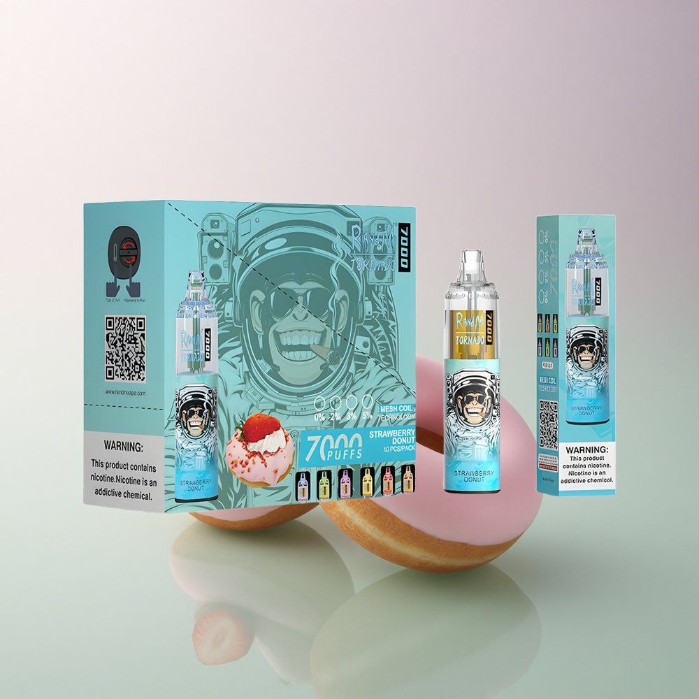 RandM Fumot Tornado 7000 Puffs Strawberry Donut 14ML 850mAh Mesh