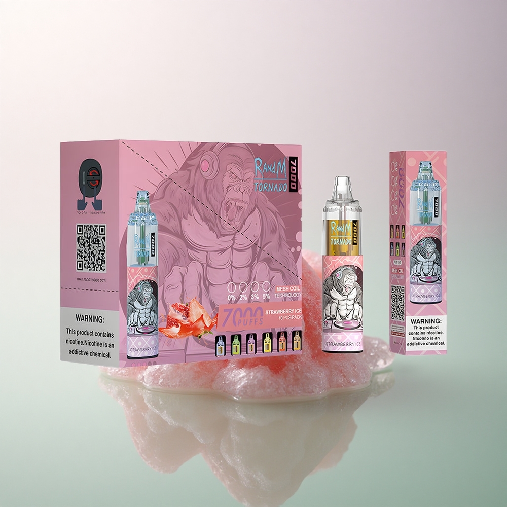RandM Fumot Tornado 7000 Puffs Strawberry Ice 14ML Mesh 5% Nicotine