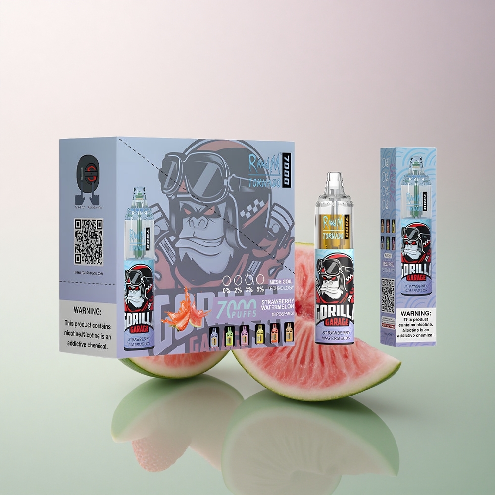 RandM Fumot Tornado 7000 Puffs Strawberry Watermelon 14ML Mesh 850mAh