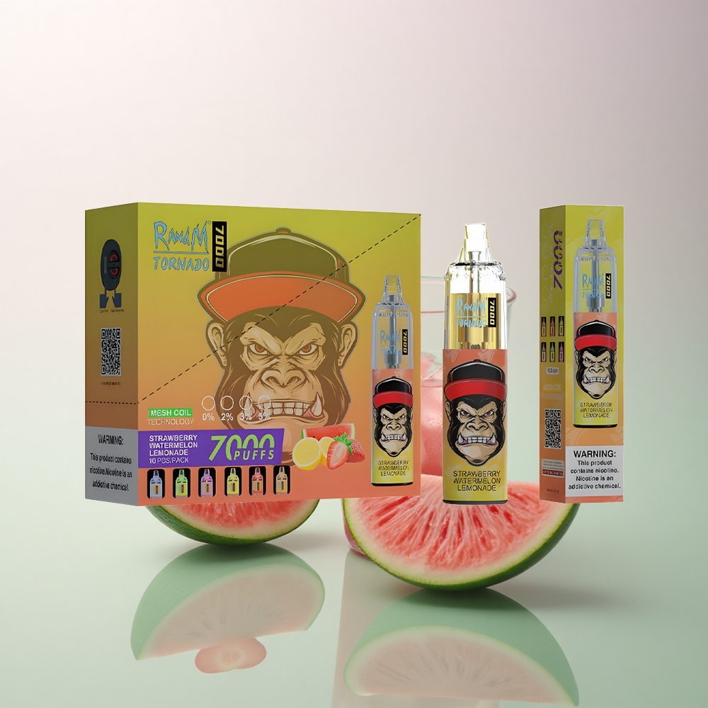 RandM Fumot Tornado 7000 Puffs Strawberry Watermelon Lemonade 14ML 850mAh Mesh Coil