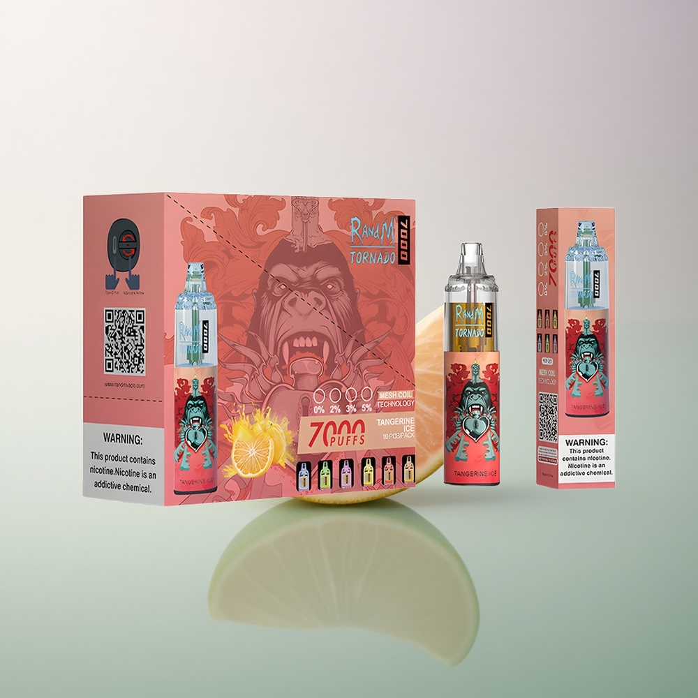 RandM Fumot Tornado 7000 Puffs Tangerine Ice 14ML Mesh 850mAh