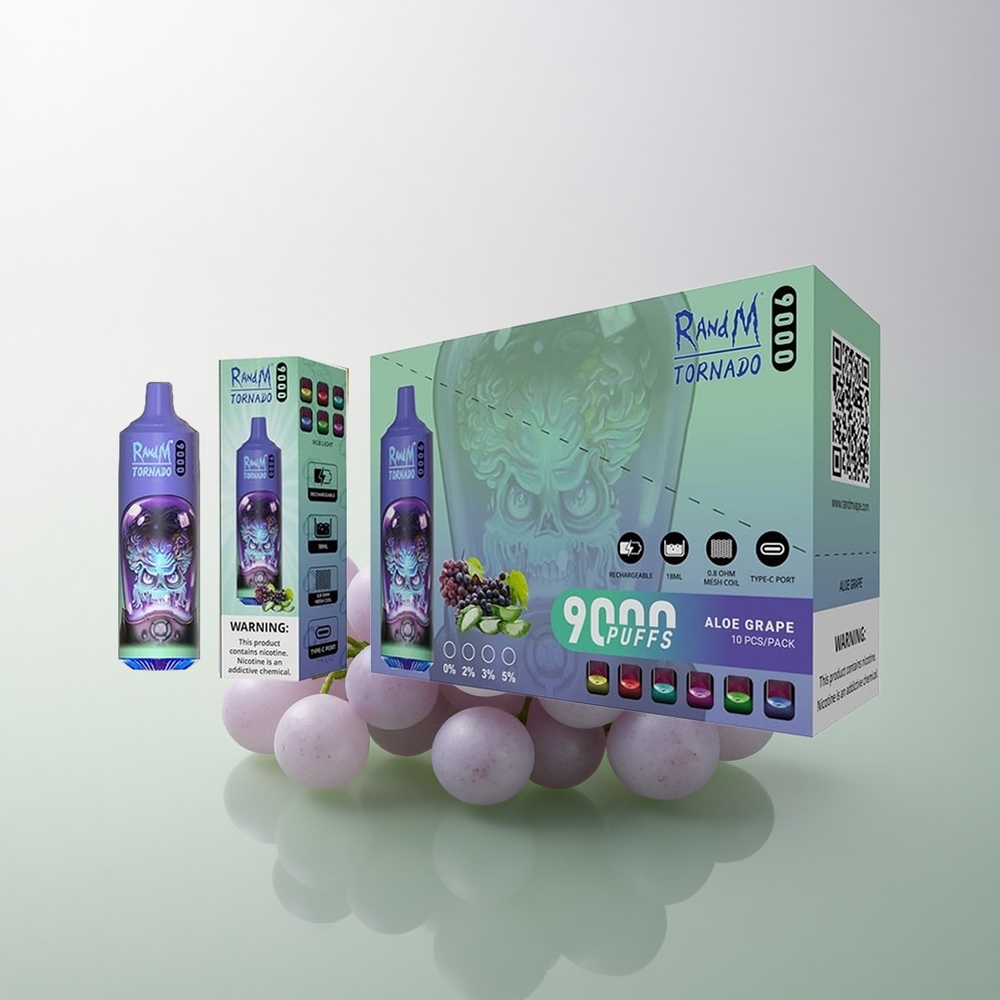 RandM Fumot Tornado 9000 Puffs Aloe Grape 850mAh Mesh 18mL