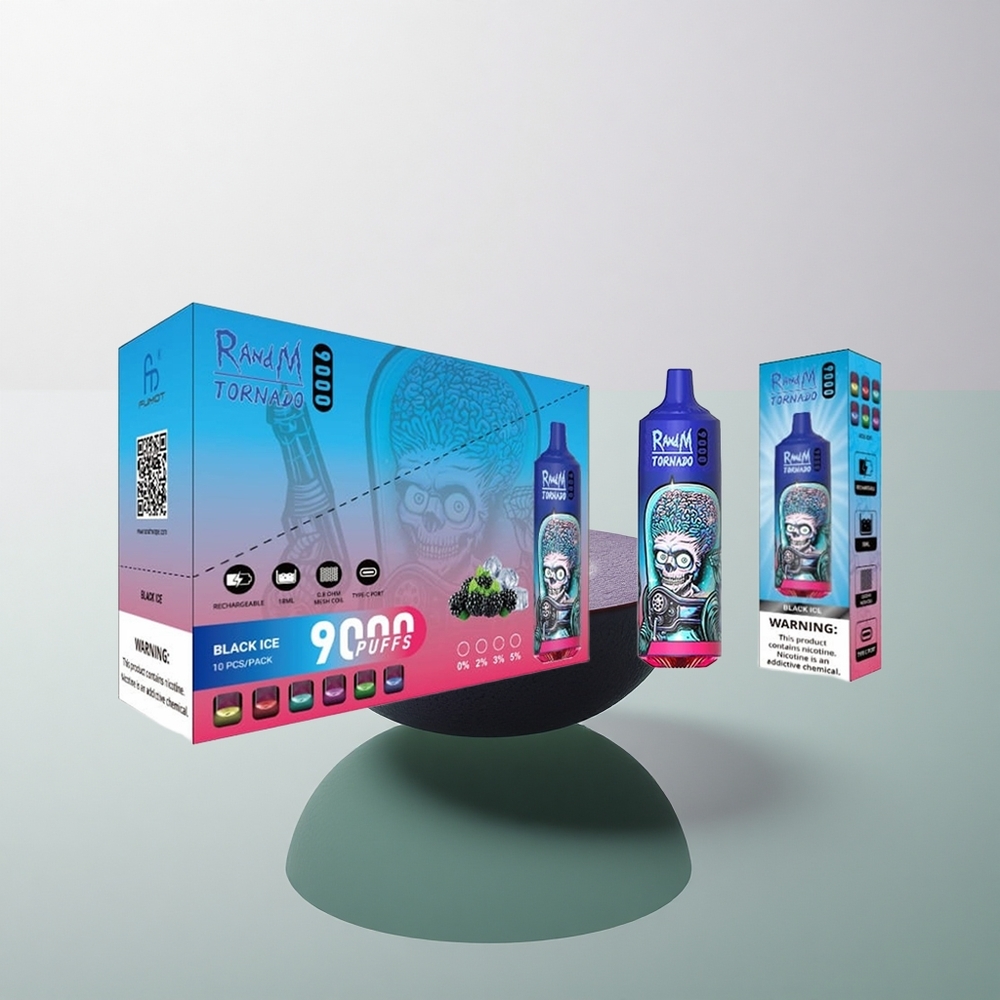 RandM Fumot Tornado 9000 Puffs Black Ice Mesh 18mL 850mAh